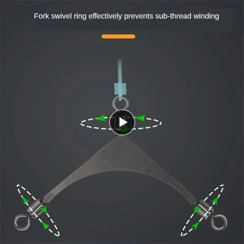 Not Easy To Wrap Rotary Fishing Tackle Low Friction Bifurcation Function Fishing Fork Hook With A Smooth Surface Material Copper
Not Easy To Wrap Rotary Fishing Tackle Low Friction Bifurcation Function Fishing Fork Hook With A Smooth Surface Material Copper