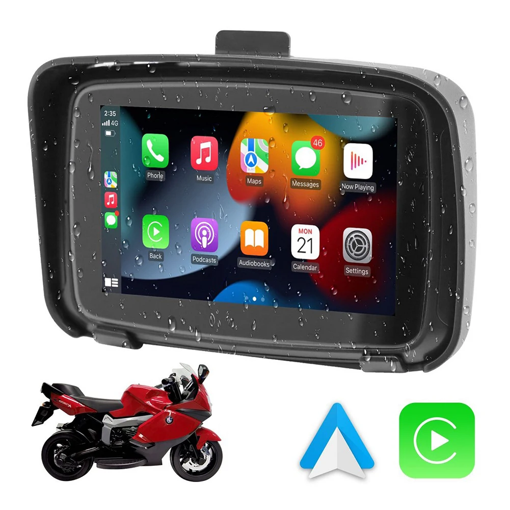 5 Inch Wireless Display Android Auto Motorcycle Navigation Display IPX7 Waterproof Motorbike GPS Navigator USB 2.0 TF Mirrorlink
5 Inch Wireless Display Android Auto Motorcycle Navigation Display IPX7 Waterproof Motorbike GPS Navigator USB 2.0 TF Mirrorlink