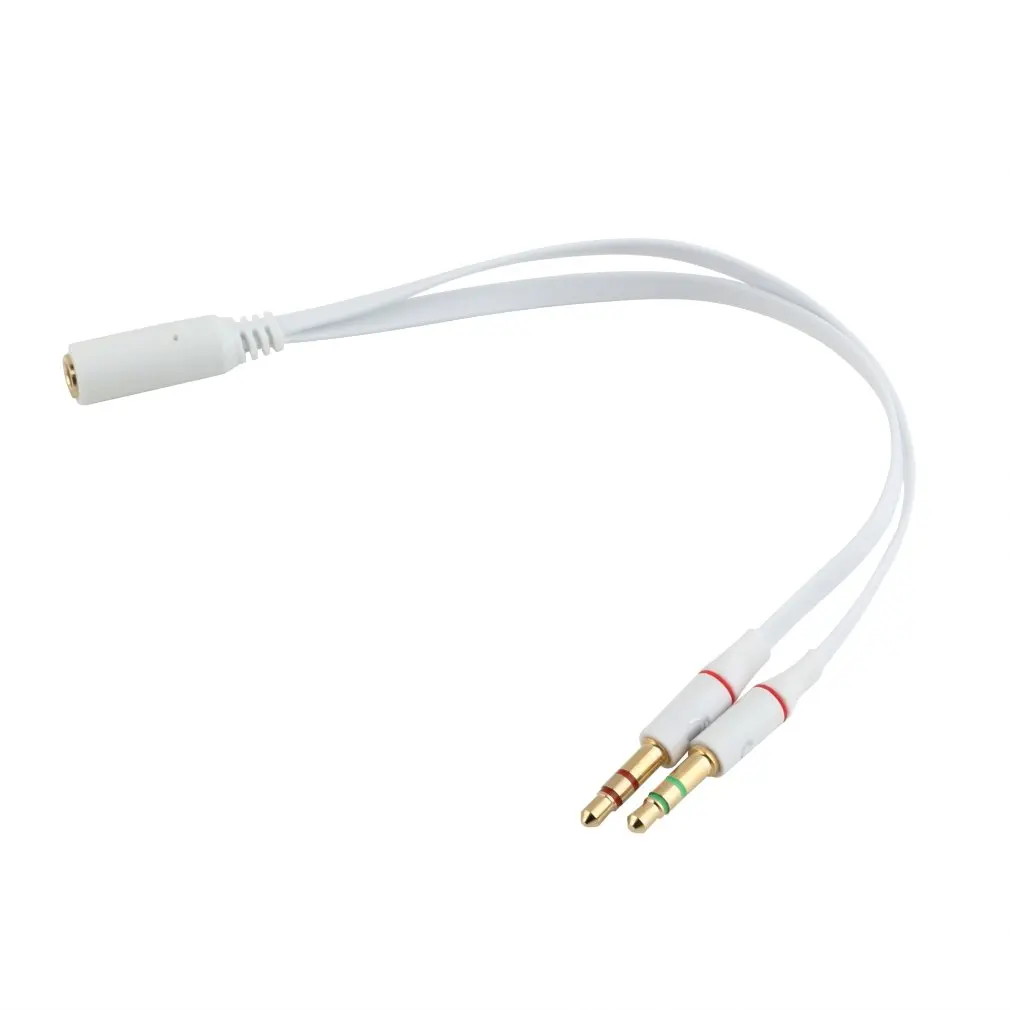 

3,5 мм позолоченный Аудио-микрофон Y-образный разветвитель кабель для наушников переходник с женского на 2 штекера кабель для смартфона