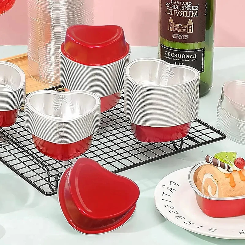 1Pcs 100ml Tin Foil Aluminum Foil Pudding Cup With Lid Heart-Shaped Disposable Mini Mousse Cupcake Containers Baking Mould
1Pcs 100ml Tin Foil Aluminum Foil Pudding Cup With Lid Heart-Shaped Disposable Mini Mousse Cupcake Containers Baking Mould