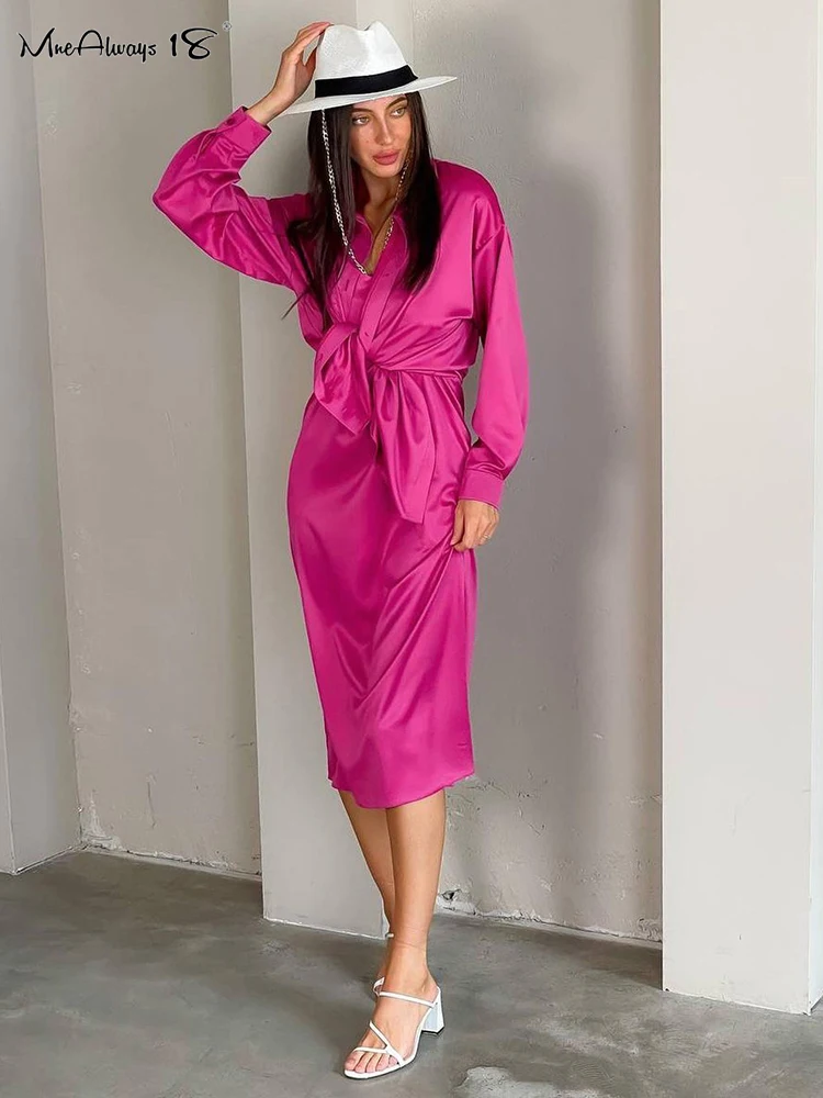 Женское шелковое платье-миди Mnealways18 Атласная подвязка платье с рубашкой комплект из 2 предметов для отпуска Повседневный Топ с длинным рука...
Женское шелковое платье-миди Mnealways18 Атласная подвязка платье с рубашкой комплект из 2 предметов для отпуска Повседневный Топ с длинным рука...