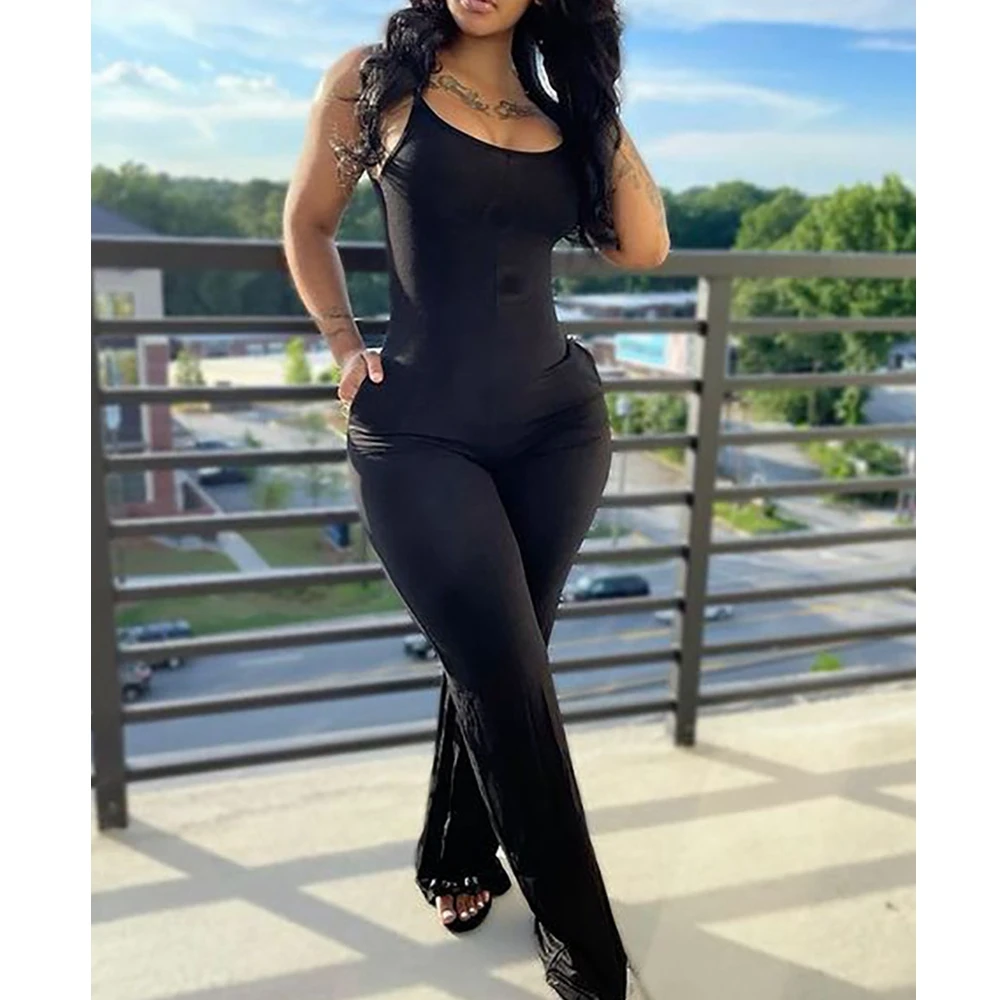 Wepbel Sexy Sleeveless Jumpsuit Women Skinny Solid Color Bodycon Jumpsuits Rompers U Neck Sleeveless Pocket Design Jumpsuit 
Wepbel Sexy Sleeveless Jumpsuit Women Skinny Solid Color Bodycon Jumpsuits Rompers U Neck Sleeveless Pocket Design Jumpsuit