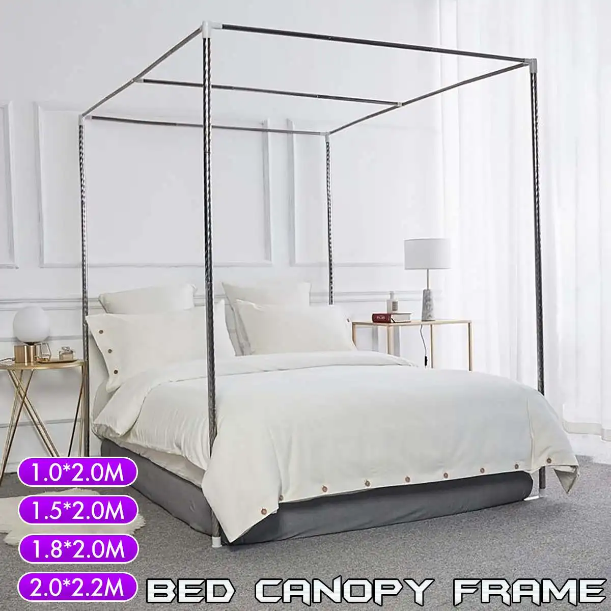 Stainless Steel Mosquito Net Frame Bed Canopy Bracket for 4 Corner Bed Easy Install Bed Netting Fan Bar Support NO Mosquito Net
Stainless Steel Mosquito Net Frame Bed Canopy Bracket for 4 Corner Bed Easy Install Bed Netting Fan Bar Support NO Mosquito Net
