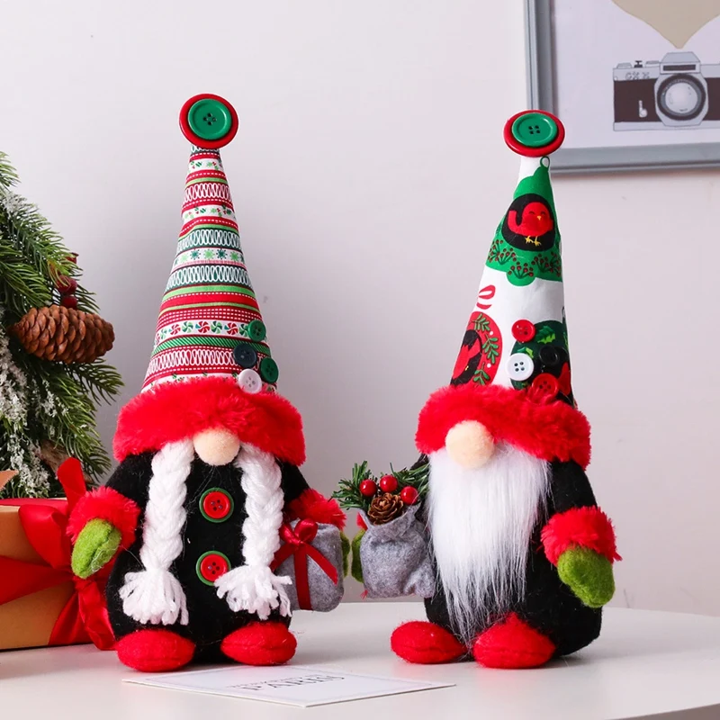 

Новогодний Декор AT14, трехмерная кукла без лица, Рождественское украшение, рождественские подарки, праздничные игрушки, эльф, гном, украшени...
