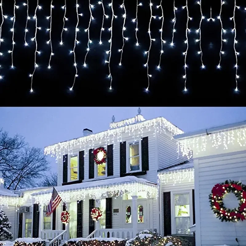 5M Christmas Garland LED Curtain Icicle String Lights Droop 0.4-0.6m AC 220V Garden Street Outdoor Decorative Holiday Light
5M Christmas Garland LED Curtain Icicle String Lights Droop 0.4-0.6m AC 220V Garden Street Outdoor Decorative Holiday Light