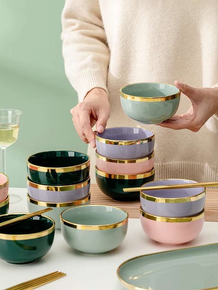 Nordic light luxury bowl set household Phnom Penh thickened creative ceramic bowls and chopsticks high-end new plate tableware
Nordic light luxury bowl set household Phnom Penh thickened creative ceramic bowls and chopsticks high-end new plate tableware