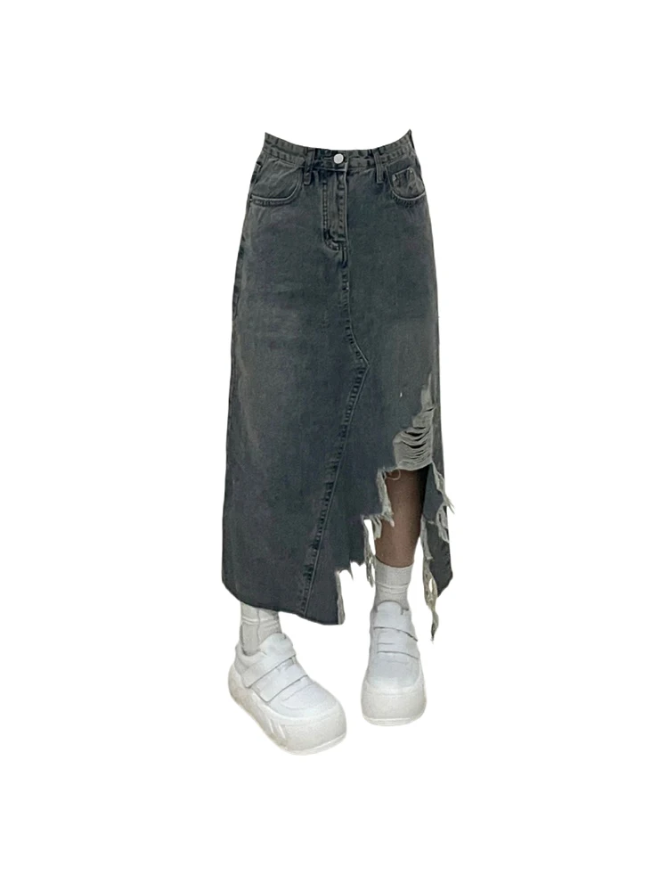 French Streetwear A-Line Denim Skirt Summer Women American Retro Split Hem Pearl Jean Skirts Female Sexy High Waist Y2k Hip Hop
French Streetwear A-Line Denim Skirt Summer Women American Retro Split Hem Pearl Jean Skirts Female Sexy High Waist Y2k Hip Hop