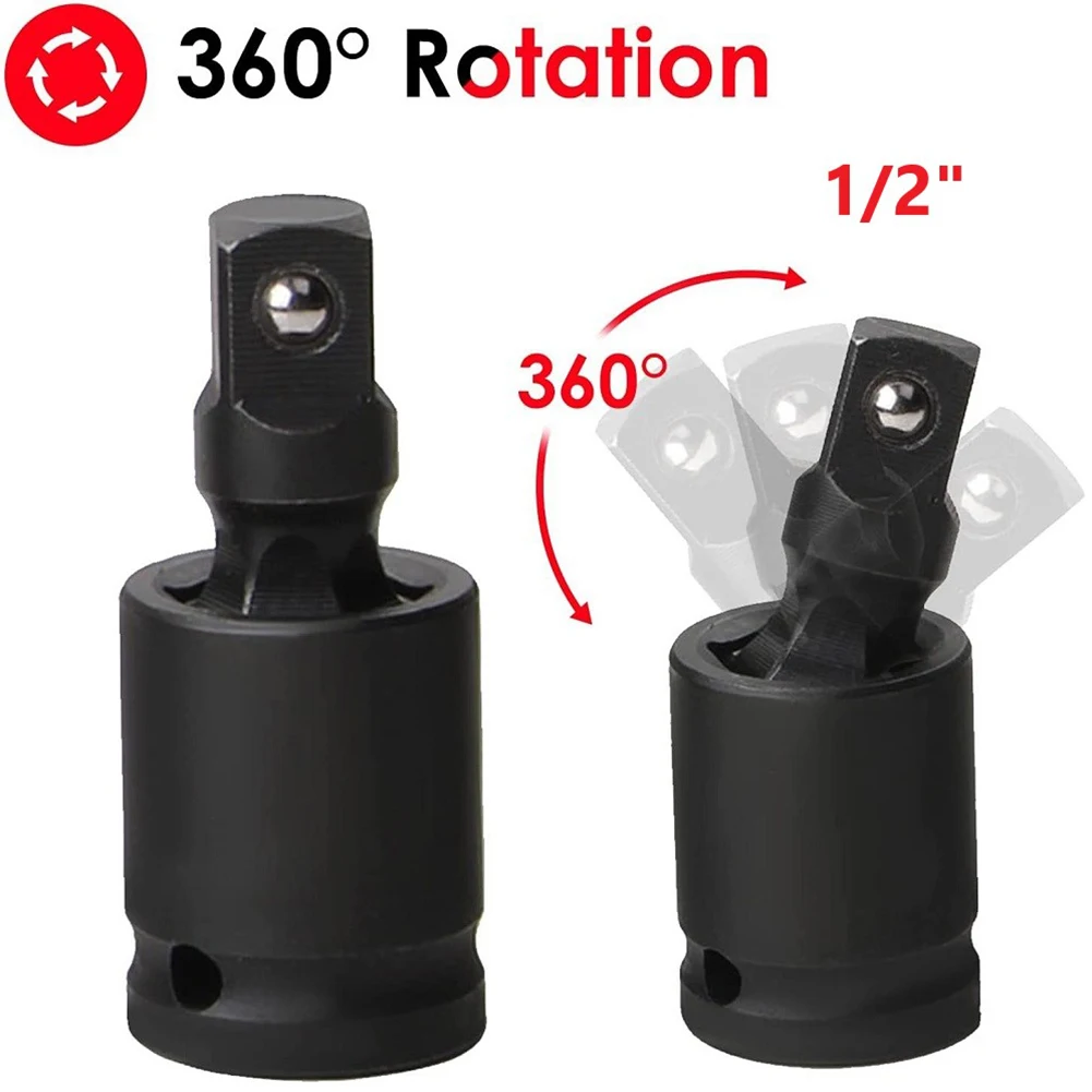 Universal 360 Degree Pneumatic Swivel Joint Air Impact Wobble Socket Adapter Hand Tool 1/2 Inch Impact Driver Converter
Universal 360 Degree Pneumatic Swivel Joint Air Impact Wobble Socket Adapter Hand Tool 1/2 Inch Impact Driver Converter