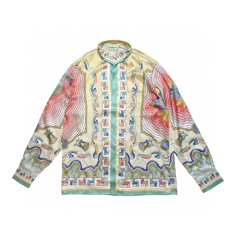 Top Version Silk Rabbit Full Print Casablanca Shirt Men Women Casual Hawaii Beach Shirts
Top Version Silk Rabbit Full Print Casablanca Shirt Men Women Casual Hawaii Beach Shirts