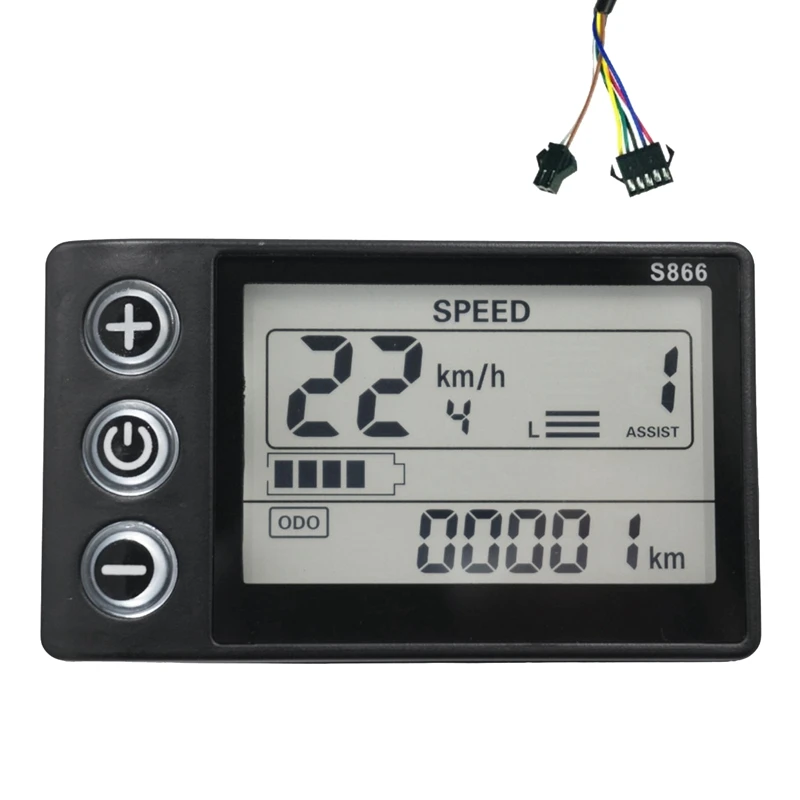 Waterproof Electric Bike LCD Display 24V-60V S866 For Electric E-Bike Scooter(SM Plug)
Waterproof Electric Bike LCD Display 24V-60V S866 For Electric E-Bike Scooter(SM Plug)