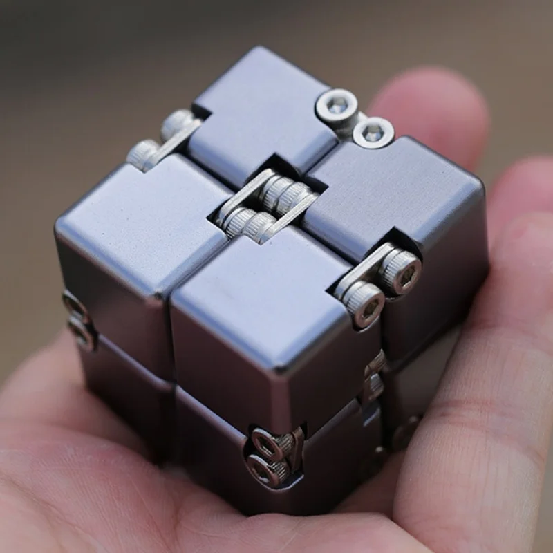 

Diy Fashion Metal Infinite Magic Cube New Unique Upgraded Disassembled Assembled Block Developing Intelligence Decompression Kid