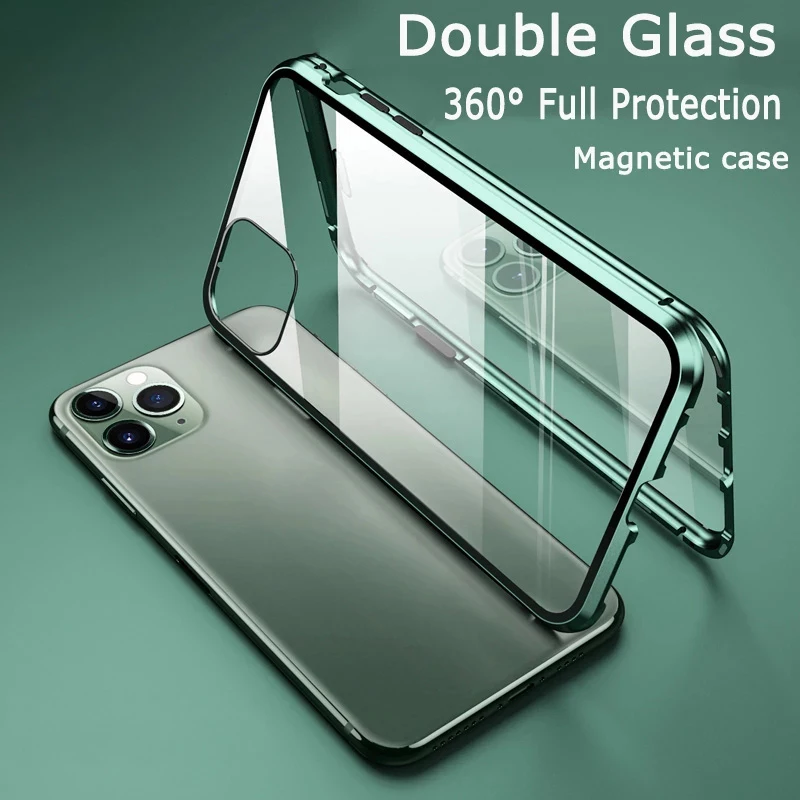 360 Full Protection Case For iPhone 13 12 11 XS Pro Max 8 7 6s 6 Plus SE 2020 XR X Mini Double-sided Glass Magnetic Cover Coque
360 Full Protection Case For iPhone 13 12 11 XS Pro Max 8 7 6s 6 Plus SE 2020 XR X Mini Double-sided Glass Magnetic Cover Coque