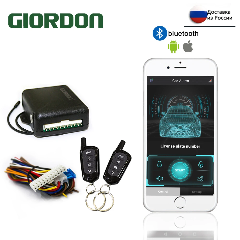 

Universal Car Alarm Systems Auto Remote Central Kit Door Lock Keyless APP With Remote Contr Entry System Central Locking start s