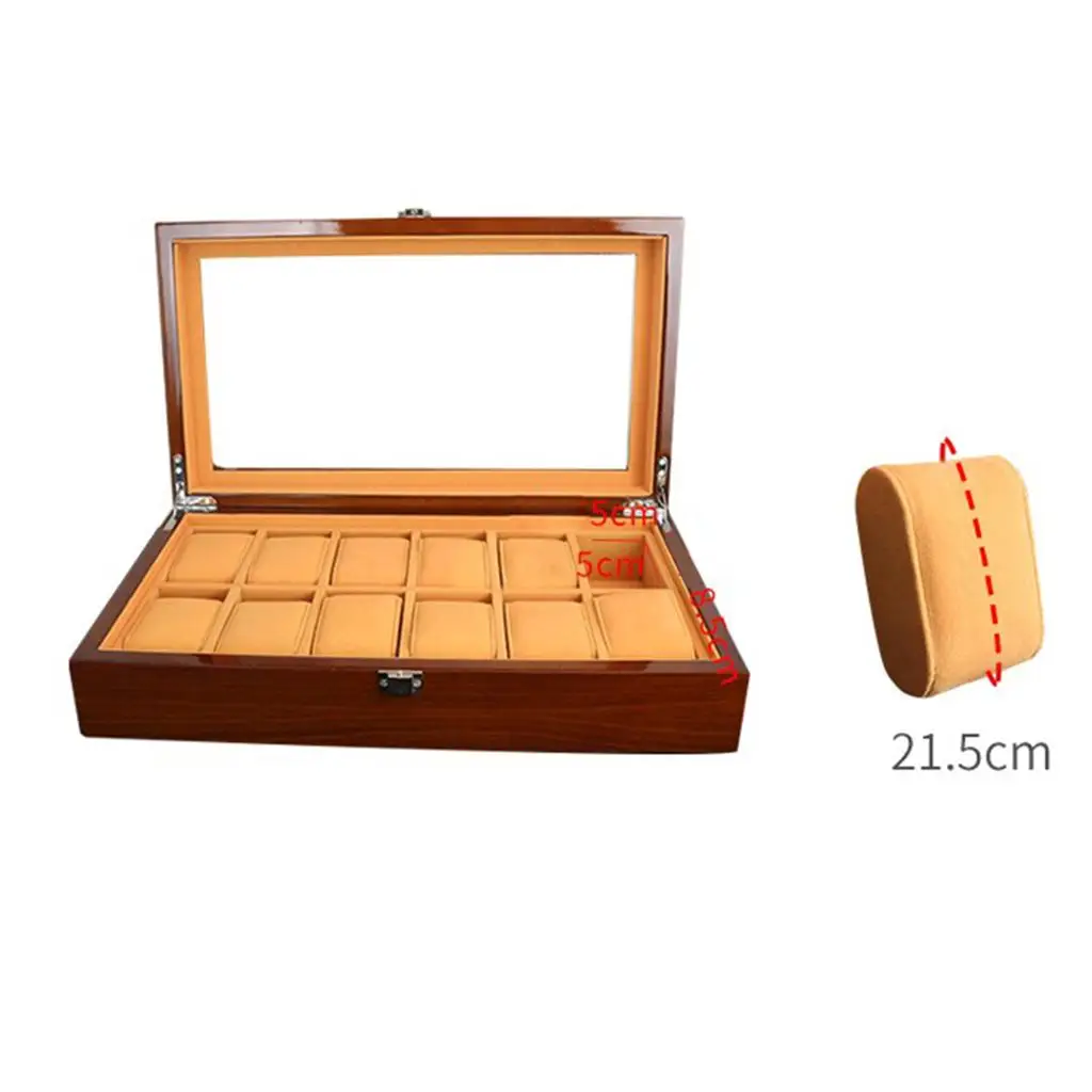 12Slot Wood Watch Display Case Watch Box Glass Top Jewelry Storage Organizer
12Slot Wood Watch Display Case Watch Box Glass Top Jewelry Storage Organizer
