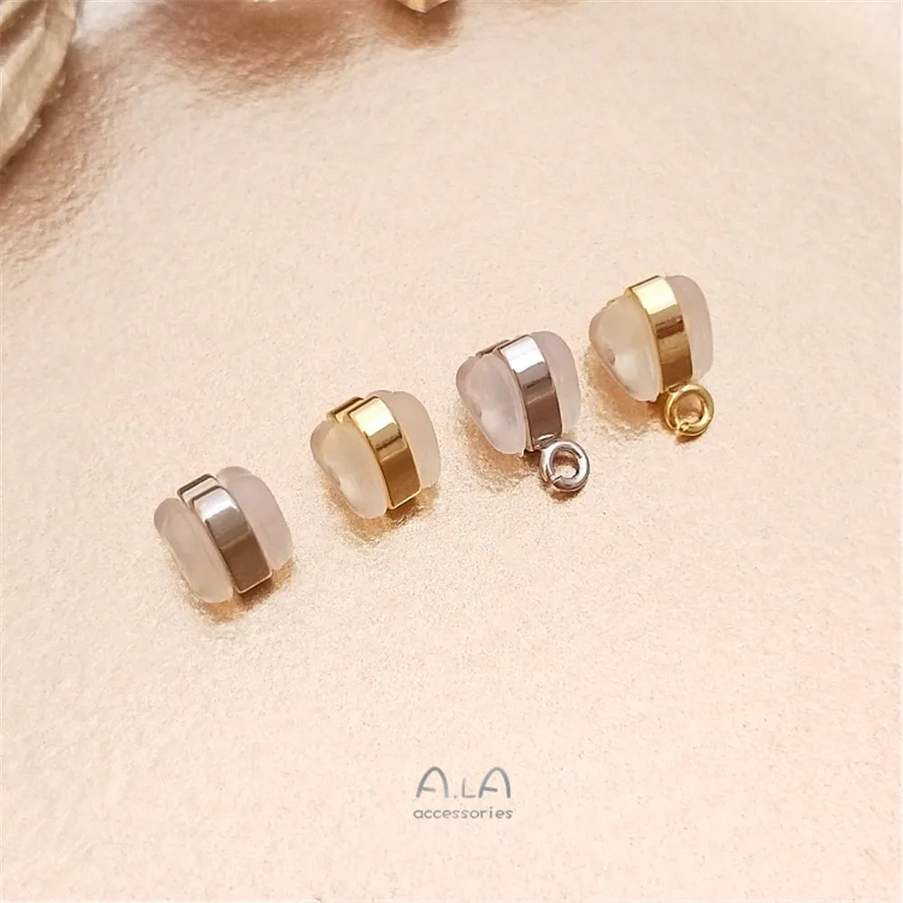 18K heart-shaped silicone ear plug with hanging ear plug for allergy prevention DIY ear back support for falling off earring 
18K heart-shaped silicone ear plug with hanging ear plug for allergy prevention DIY ear back support for falling off earring