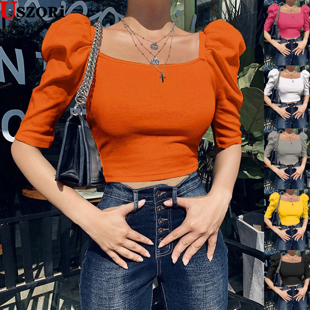 2022 Women's Y2k Spring New Tops Solid Color Sweatershirt Simple Square Neck Bubble Sleeve O-neck Top Short Sleeve Feminine
2022 Women's Y2k Spring New Tops Solid Color Sweatershirt Simple Square Neck Bubble Sleeve O-neck Top Short Sleeve Feminine