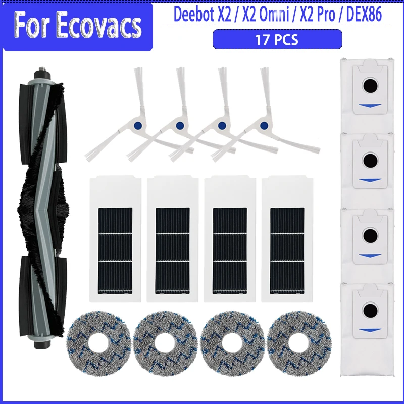 Main Side Brush Mop Sterilization HEPA Filter Dust Bag For Ecovacs Deebot X2 Omni / X2 / X2 Pro / DEX86 Spare Parts Accessories
Main Side Brush Mop Sterilization HEPA Filter Dust Bag For Ecovacs Deebot X2 Omni / X2 / X2 Pro / DEX86 Spare Parts Accessories