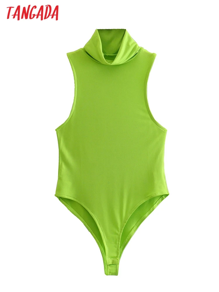 Боди женское зеленое без рукавов с воротником-стойкой, QJ57
Боди женское зеленое без рукавов с воротником-стойкой, QJ57