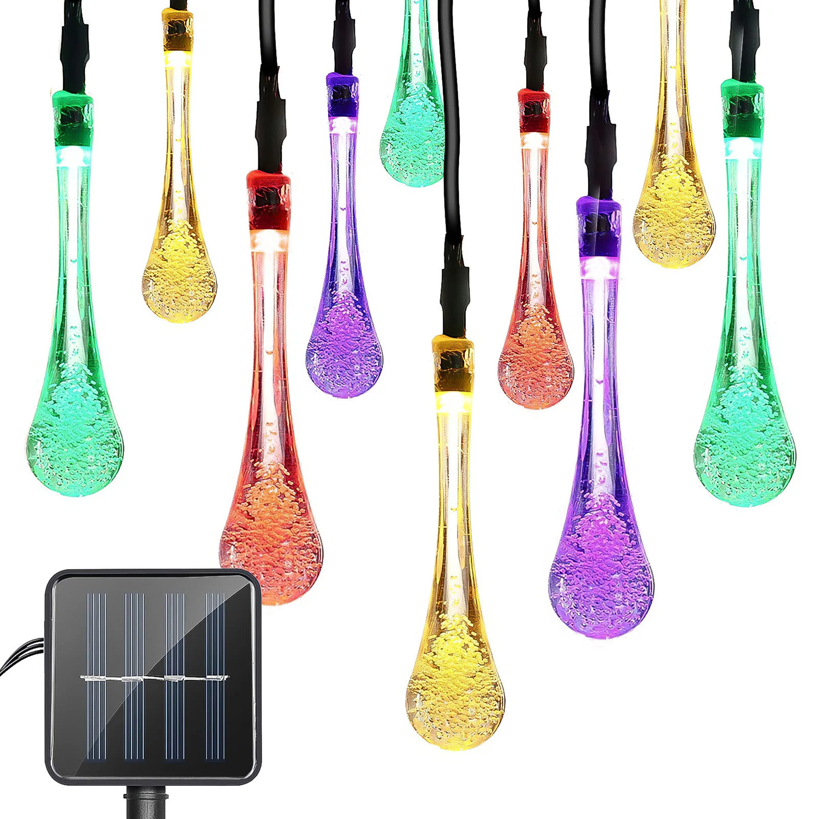 Solar Water Drop Light String Colorful Light Waterproof Water Drop Light String With Light Control Eight Light Modes For Outdoor
Solar Water Drop Light String Colorful Light Waterproof Water Drop Light String With Light Control Eight Light Modes For Outdoor