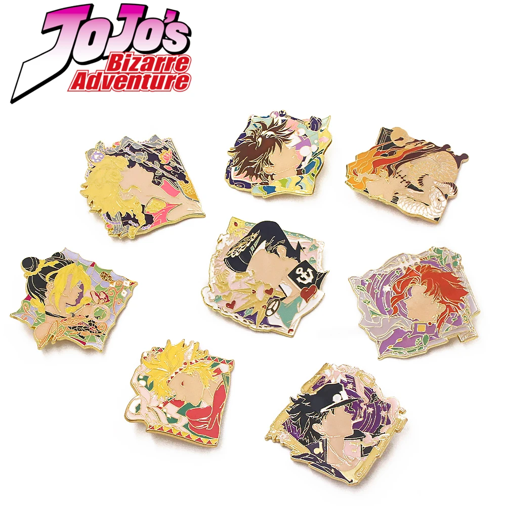 

Anime JoJo Bizarre Adventure Enamel Pins Brooch Kujo Jotaro Jolyne Cujoh Figure Badge for Bag Jacket Backpack Decoration Jewelry
