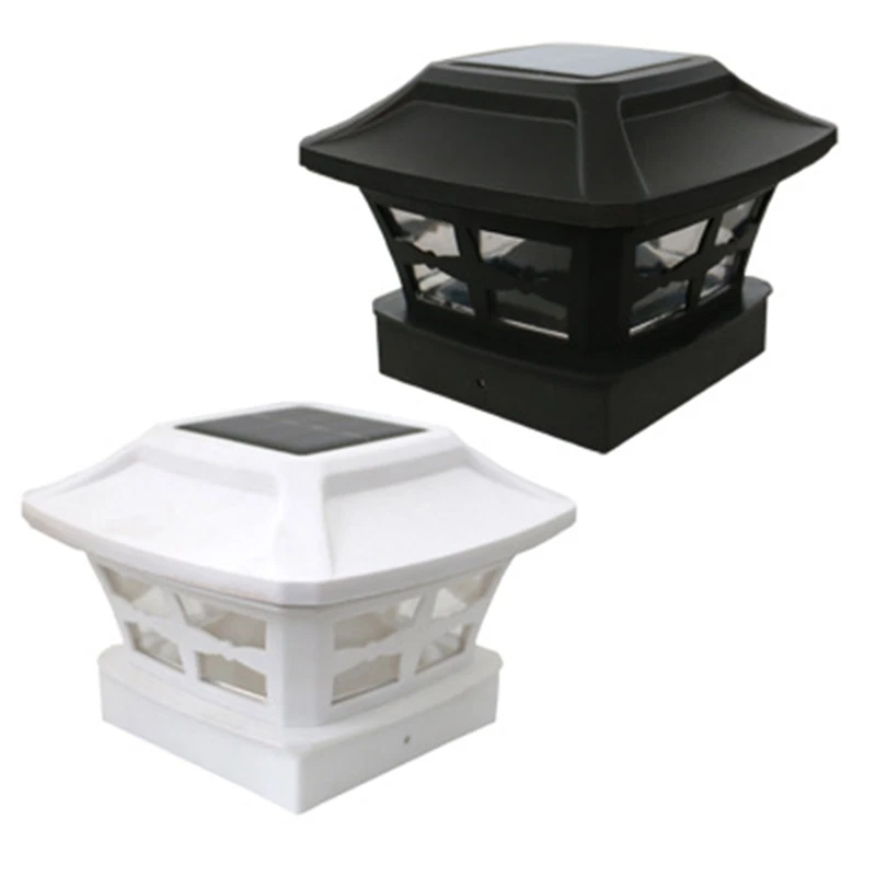 

Solar Outdoor Post Cap Lights - One-Size-Fits-All Base For 4X4 5X5 6X6 Wooden Posts - Bright LED Light(2 Pack)