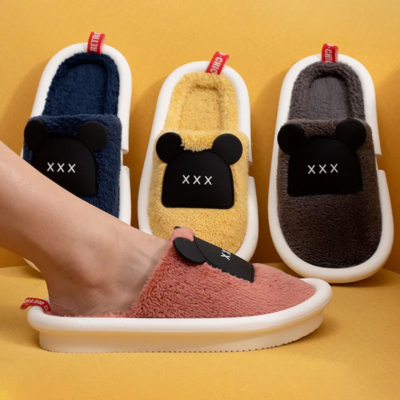 Women Fluffy Slippers Winter Warm Fashion Fleece Home Indoor Shoes Lady Men Soft Cute Cartoon Bear New Cotton Large Size Y
Women Fluffy Slippers Winter Warm Fashion Fleece Home Indoor Shoes Lady Men Soft Cute Cartoon Bear New Cotton Large Size Y