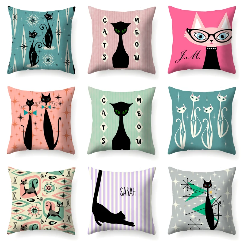 Cartoon Cat Cushion Cover Nordic Simple children's Pillowcase OfficeFurniture Living Room Bedroom Square 45*45cm
Cartoon Cat Cushion Cover Nordic Simple children's Pillowcase OfficeFurniture Living Room Bedroom Square 45*45cm
