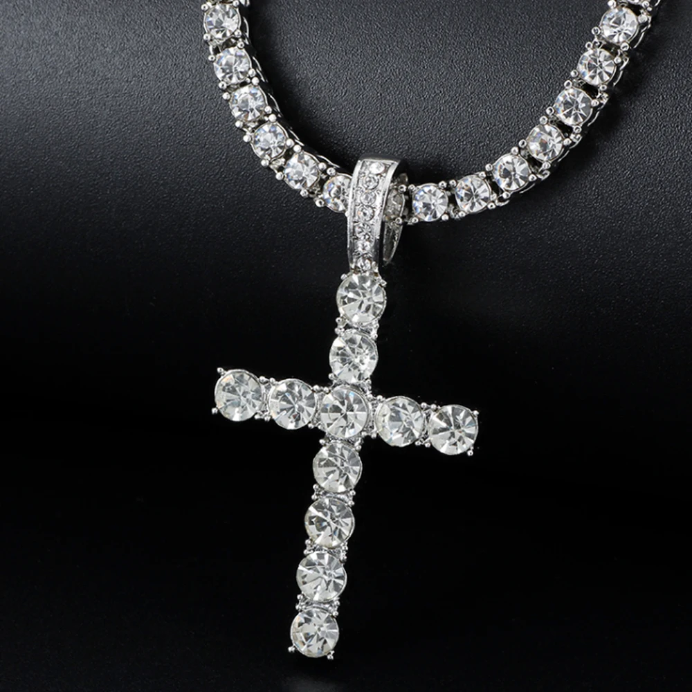 TopBling Hip Hop Cross Pendant Necklace with 4mm Zircon Tennis Chain Iced out Bling Necklaces HipHop Jewelry Fashion Gift A++
TopBling Hip Hop Cross Pendant Necklace with 4mm Zircon Tennis Chain Iced out Bling Necklaces HipHop Jewelry Fashion Gift A++