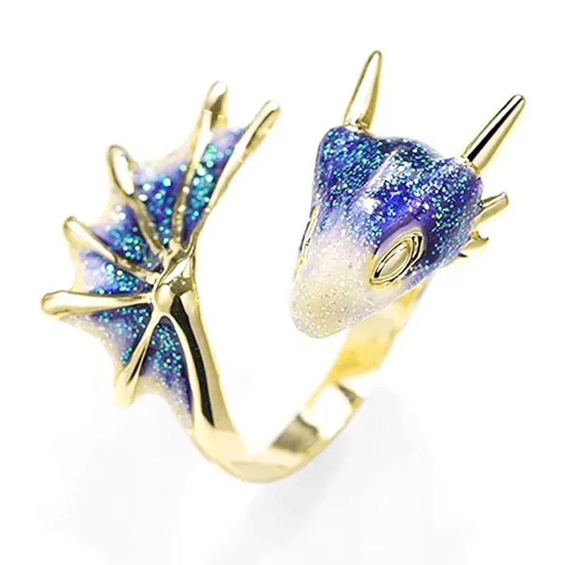 Enamel Starry Sky Small Blue Dragon Ring For Women Colorful Fresh Opening Adjustable Ring Unisex Charm Punk Jewelry Gift
Enamel Starry Sky Small Blue Dragon Ring For Women Colorful Fresh Opening Adjustable Ring Unisex Charm Punk Jewelry Gift