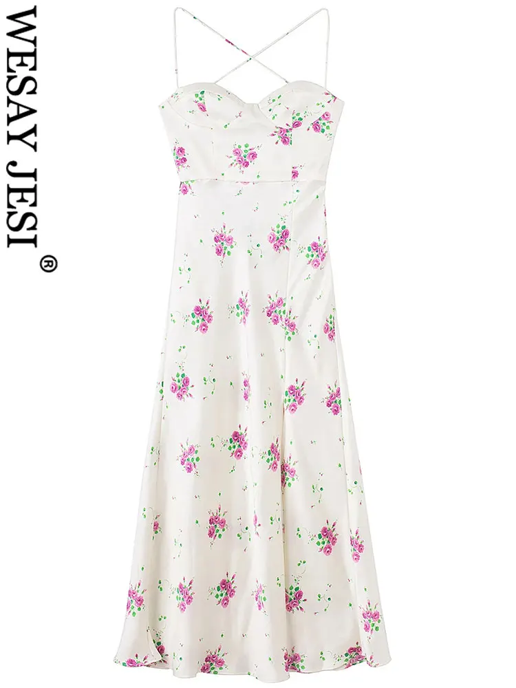 WESAY JESI Fresh Elegant Floral Printed Back Strap Long Sling Lady Dress Low Neck Premium Sexy Slim Hem High Slit Women's Dress
WESAY JESI Fresh Elegant Floral Printed Back Strap Long Sling Lady Dress Low Neck Premium Sexy Slim Hem High Slit Women's Dress