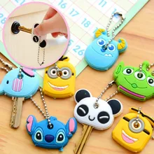 Disney Stitch Pvc Key Set Cute Animal Three Eyes Key Set Cartoon Soft Keychain Key Chain Decoration Pendant Birthday Gifts