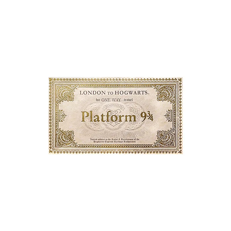 

1 Pcs Harri London to Potter Express Replica Train Ticket 9 3/4 Platform NO. 257 For One Way Travel 10.8*6.2 Cm