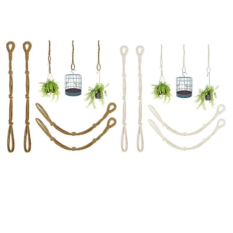 4 Pieces Macrame Beige Plant Hanger Extender Rope Plant Hanging Basket Extender Large Hanging Plant Pot Holders
4 Pieces Macrame Beige Plant Hanger Extender Rope Plant Hanging Basket Extender Large Hanging Plant Pot Holders