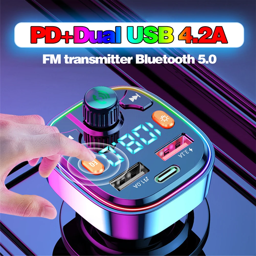 3 In 1 Car Bluetooth 5.0 FM Transmitter Wireless Handsfree Audio Receiver MP3 Player Dual USB Fast Charger With Atmosphere Lamp
3 In 1 Car Bluetooth 5.0 FM Transmitter Wireless Handsfree Audio Receiver MP3 Player Dual USB Fast Charger With Atmosphere Lamp