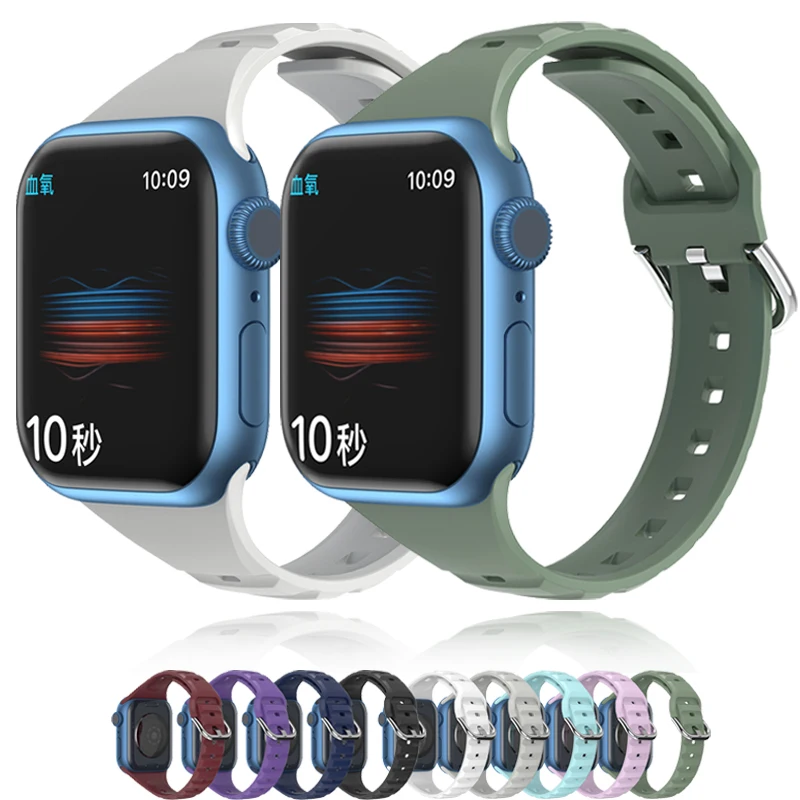 Ремешок силиконовый для Apple Watch Band 44 мм 40 мм 38 мм 42 мм 45 мм 41 мм, браслет для наручных часов, аксессуары для iWatch Series 7 6 SE 5 4 3
Ремешок силиконовый для Apple Watch Band 44 мм 40 мм 38 мм 42 мм 45 мм 41 мм, браслет для наручных часов, аксессуары для iWatch Series 7 6 SE 5 4 3