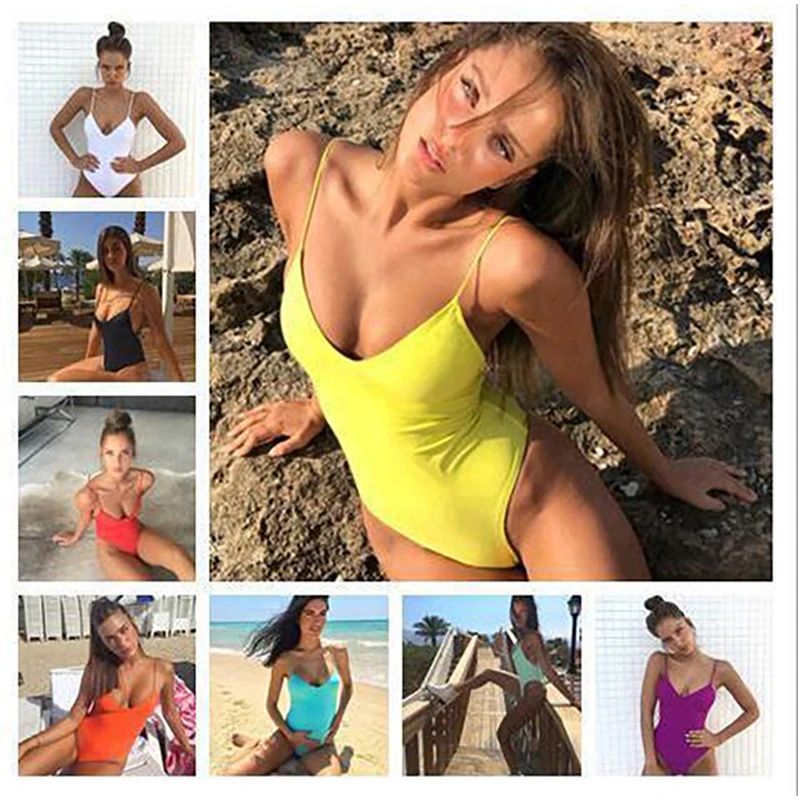 2021 One Piece Swimwear Sexy Deep V Neck Swimsuit Women Push Up Biquini Whole Woman Swimwear Solid Backless Bikini Beach Wear
2021 One Piece Swimwear Sexy Deep V Neck Swimsuit Women Push Up Biquini Whole Woman Swimwear Solid Backless Bikini Beach Wear