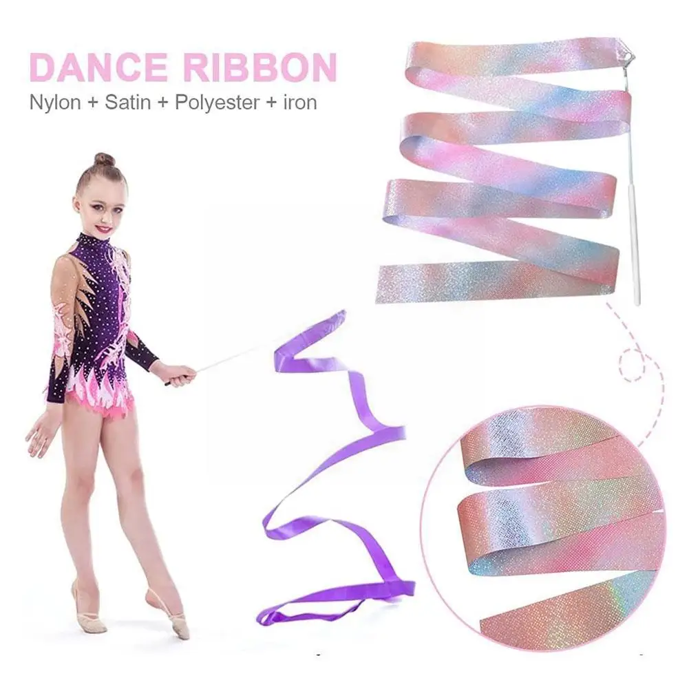 2m/4m Flashing Star Gymnastic Ribbons Dance Ribbon Art Gymnastics Twirling Ballet Streamer Rainbow Rod Stick Training Rhyth Y7a7
2m/4m Flashing Star Gymnastic Ribbons Dance Ribbon Art Gymnastics Twirling Ballet Streamer Rainbow Rod Stick Training Rhyth Y7a7