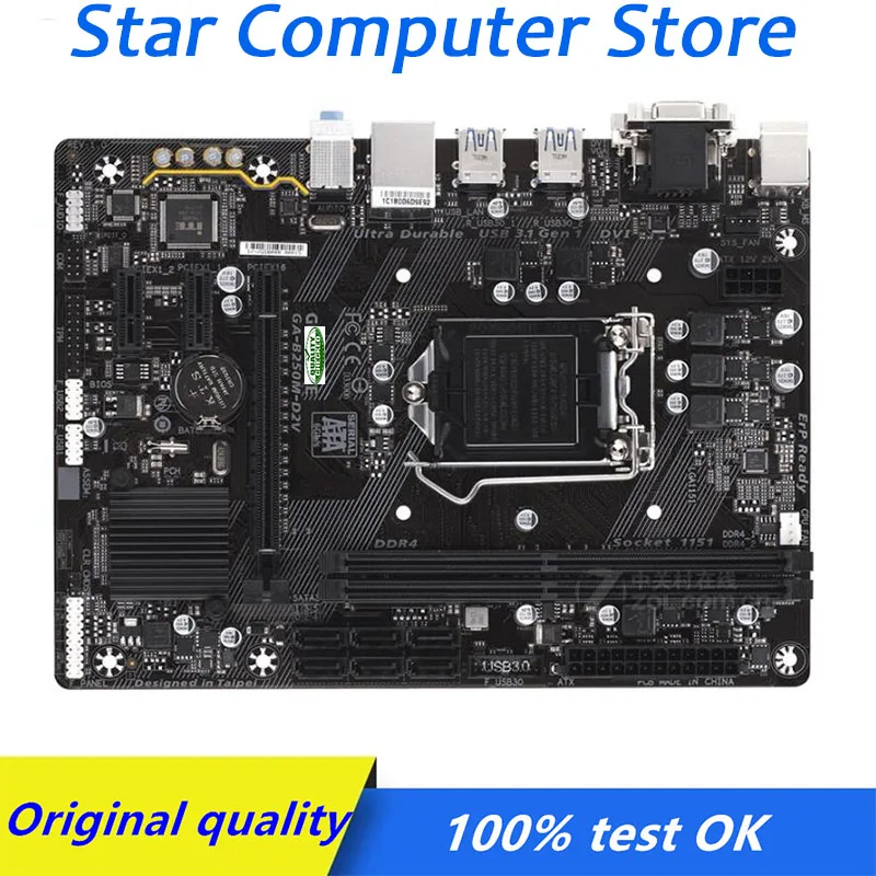 For Gigabyte GA-B250M-D2V B250M-D2V B250 B250M LGA 1151 Motherboard DDR4 Computer USB3.0 SATA3 Desktop Mainboard Used
For Gigabyte GA-B250M-D2V B250M-D2V B250 B250M LGA 1151 Motherboard DDR4 Computer USB3.0 SATA3 Desktop Mainboard Used