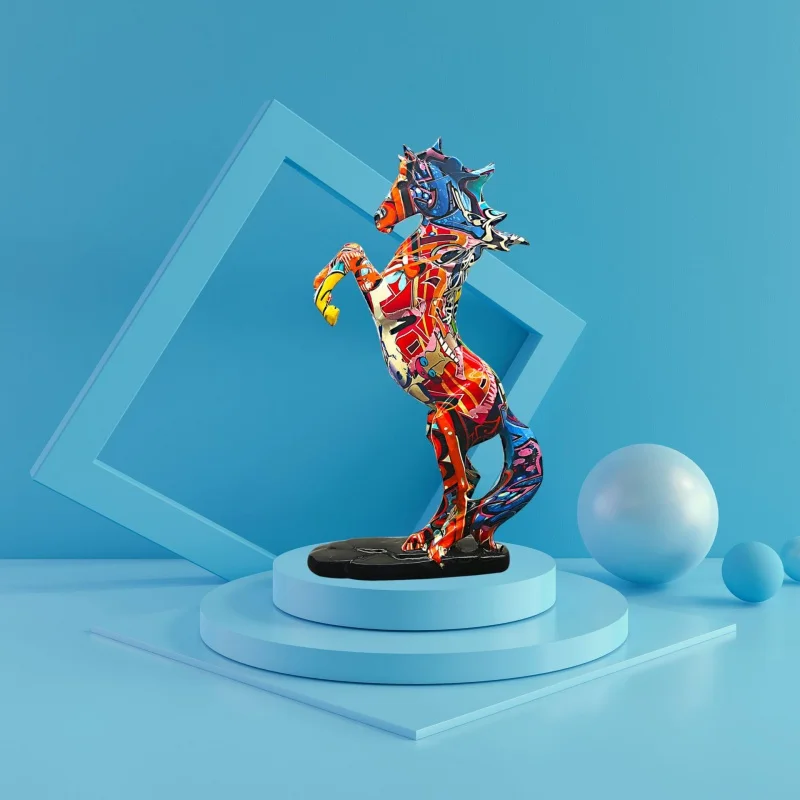 Colorful Art Graffiti Water Transfer Horse To Success Resin Crafts Home Furnishings Living Room Entrance Wine Cabinet Decoration
Colorful Art Graffiti Water Transfer Horse To Success Resin Crafts Home Furnishings Living Room Entrance Wine Cabinet Decoration
