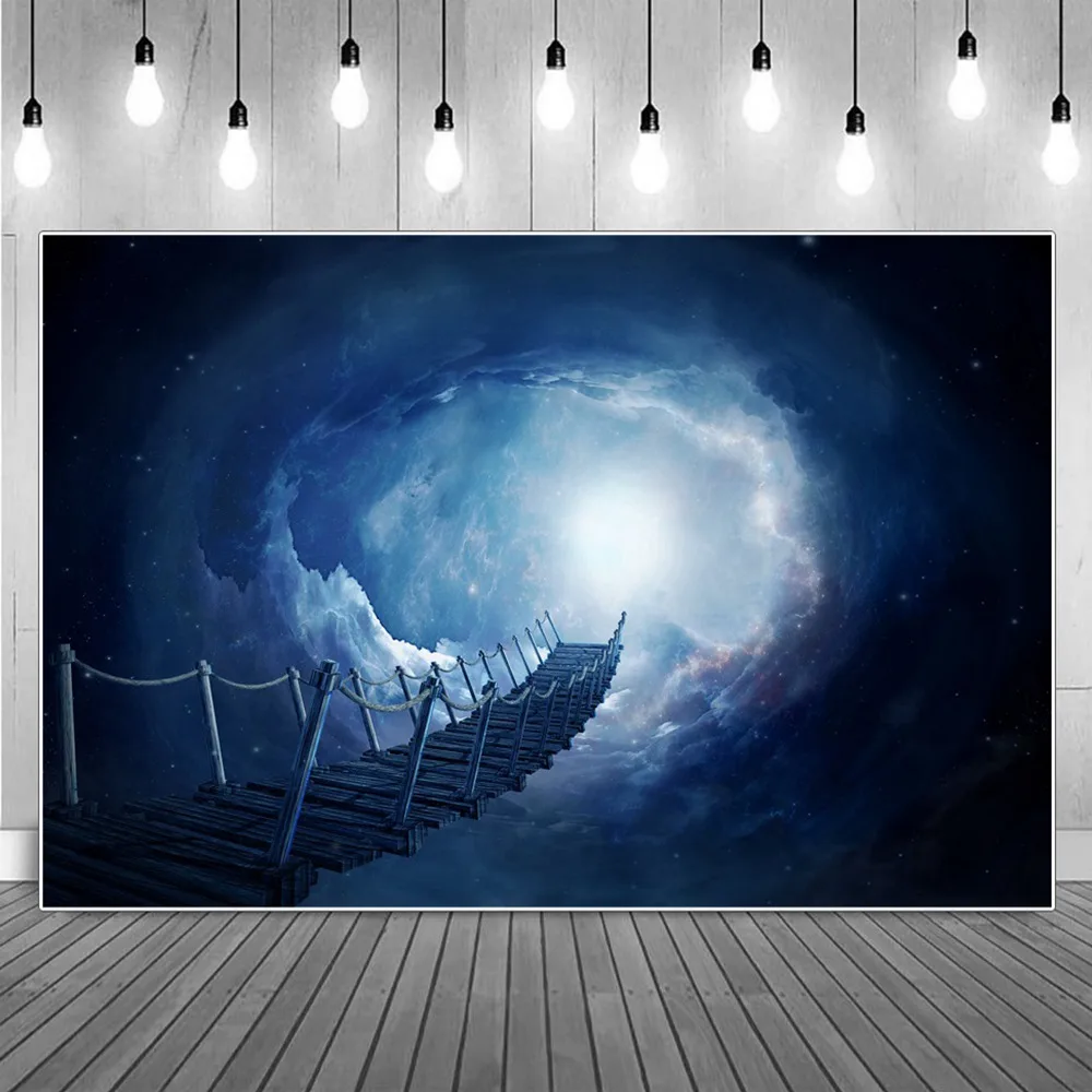 Universe Suspension Bridge Photography Backgrounds Nebula Stars Clouds Hole Baby Wonderland Party Decoration Photocall Backdrops
Universe Suspension Bridge Photography Backgrounds Nebula Stars Clouds Hole Baby Wonderland Party Decoration Photocall Backdrops