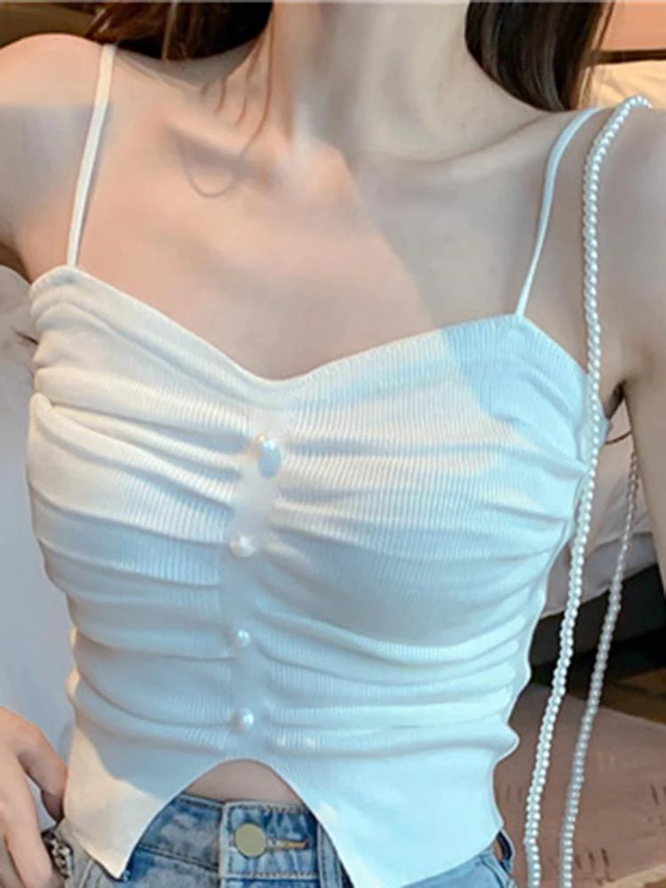LJLGLY Crop Top for Women Small V Neck Show Waist Folds Bead Sleeveless Top Summer Fashion Slim Fit Crop Top Women Sexy Top
LJLGLY Crop Top for Women Small V Neck Show Waist Folds Bead Sleeveless Top Summer Fashion Slim Fit Crop Top Women Sexy Top