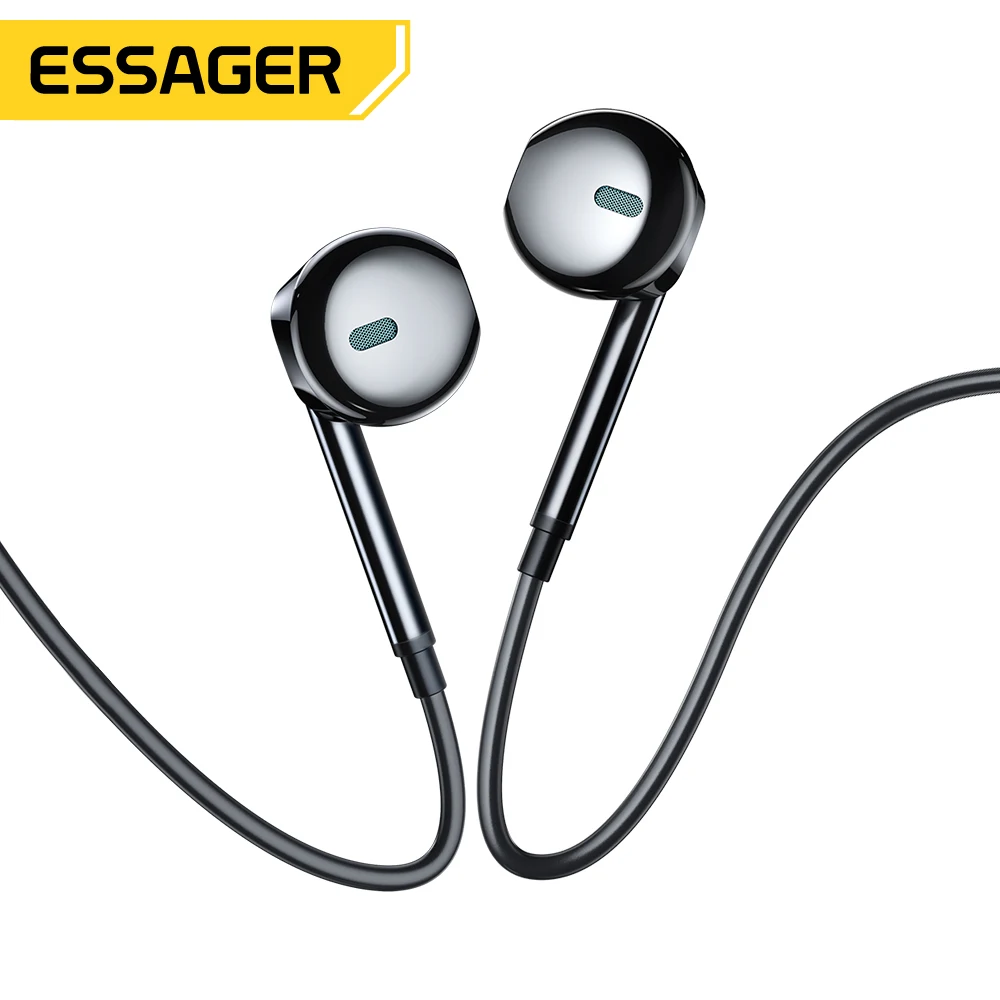 

Essager Wired Earphone 3.5mm headphone jack With Microphone For Samsung Redmi Xiaomi Mi Mobile Phone Computer PC Headset Earbuds