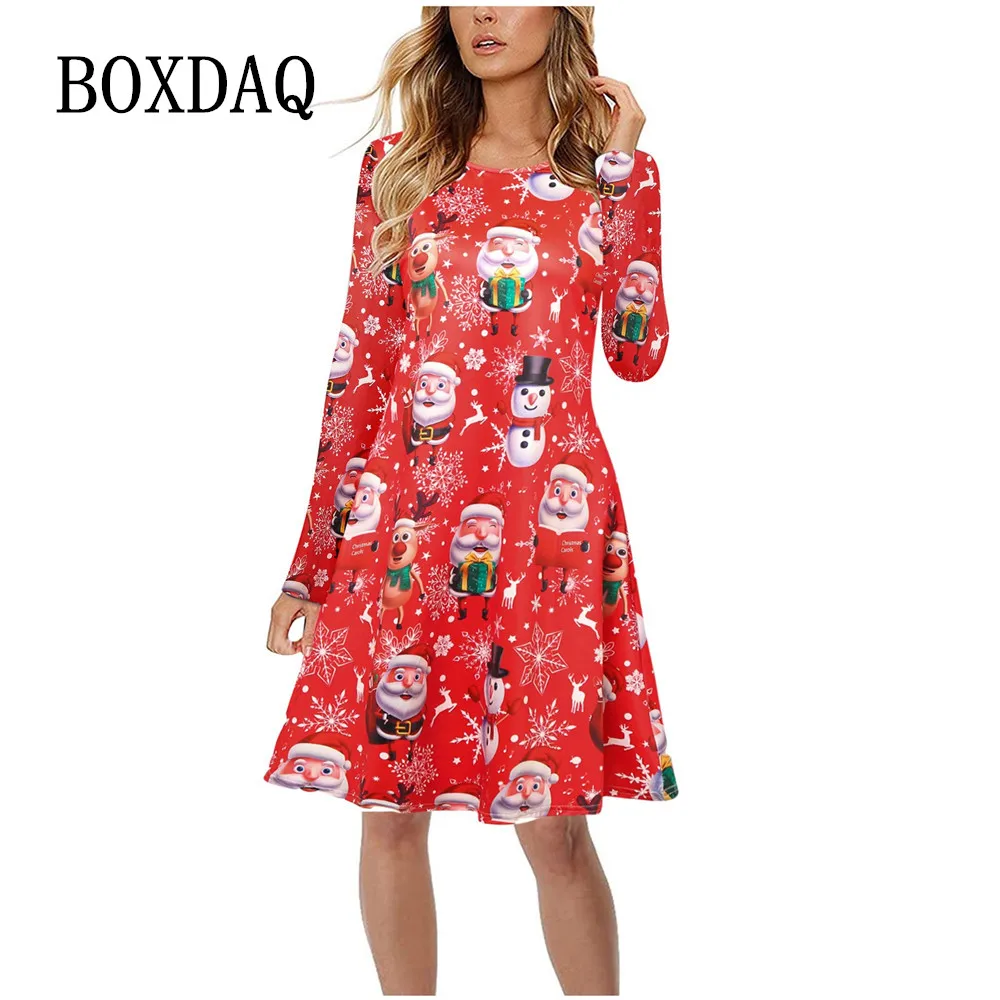 2022 Women Christmas Party Dress Winter Snowflake Xmas Santa Print Dress Casual Long Sleeve Clothing Autumn Oversize Mini Dress
2022 Women Christmas Party Dress Winter Snowflake Xmas Santa Print Dress Casual Long Sleeve Clothing Autumn Oversize Mini Dress