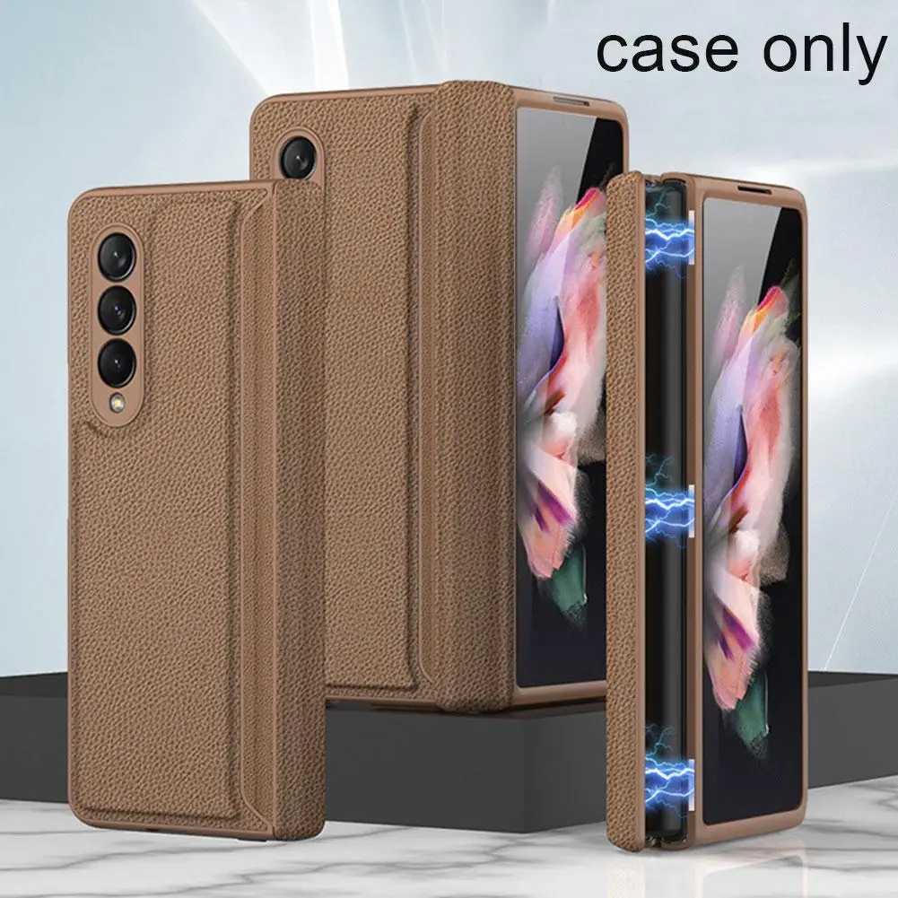 Leather Magnetic Hinge Full Protection Case for Samsung Galaxy Z Fold 3 5G Phone Cover Hard Plastic Frame Shockproof Case
Leather Magnetic Hinge Full Protection Case for Samsung Galaxy Z Fold 3 5G Phone Cover Hard Plastic Frame Shockproof Case