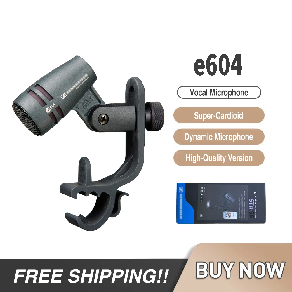 e604 Drum Cardioid Musical Instrument Microphone Kit Condenser Mic Cab switch a Aluminum case for band
e604 Drum Cardioid Musical Instrument Microphone Kit Condenser Mic Cab switch a Aluminum case for band