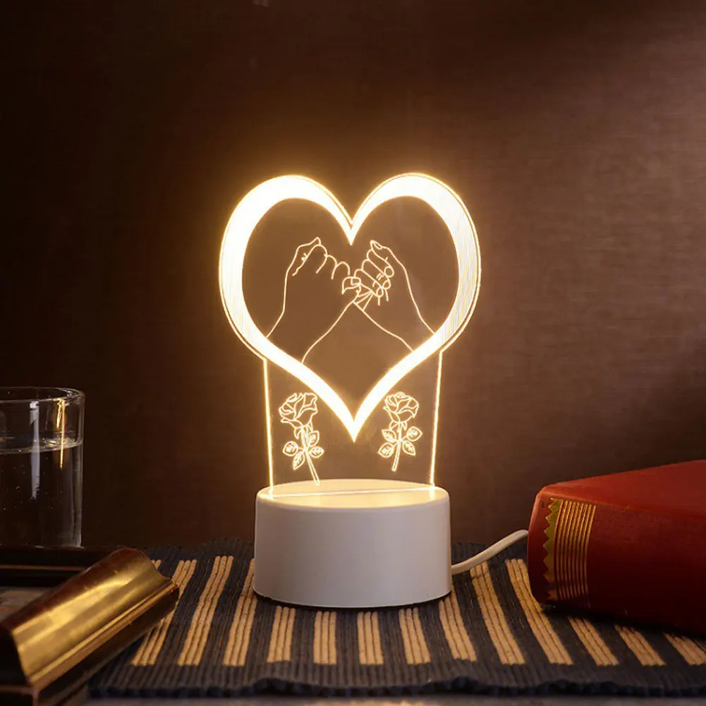 3D Sensor Night Light USB Cartoon Light 3 Changeable Light Colors desk lamp for Valentine's Day birthday Gift
3D Sensor Night Light USB Cartoon Light 3 Changeable Light Colors desk lamp for Valentine's Day birthday Gift