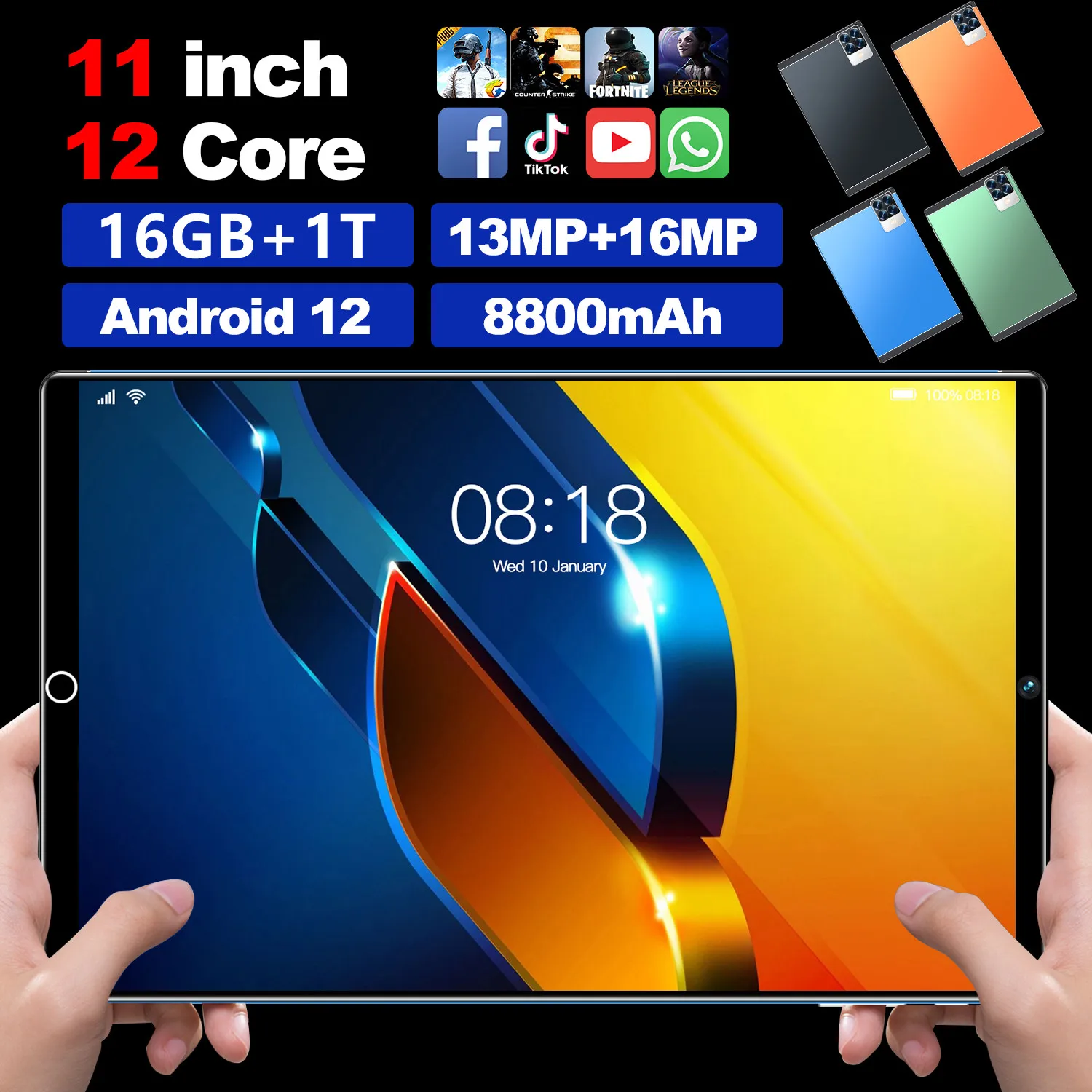 Gobal Version Original Tablet Pc S29 11 Inch Android 12 16GB 1T Deca Core Google Play WPS 5G WIFI Bluetooth Hot Sales Laptop
Gobal Version Original Tablet Pc S29 11 Inch Android 12 16GB 1T Deca Core Google Play WPS 5G WIFI Bluetooth Hot Sales Laptop