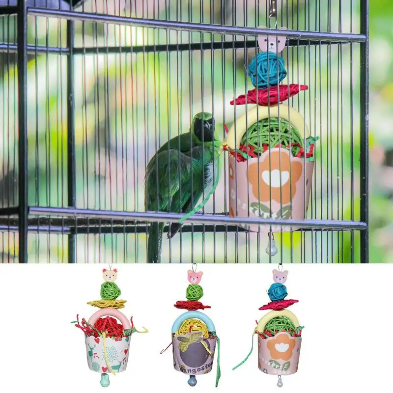 Parrot Toys Multicolored Paper Bucket Cockatiel Toys Durable Bird Chewing Toy Conure Foraging Parrot Toys Bird Foraging Toys For
Parrot Toys Multicolored Paper Bucket Cockatiel Toys Durable Bird Chewing Toy Conure Foraging Parrot Toys Bird Foraging Toys For