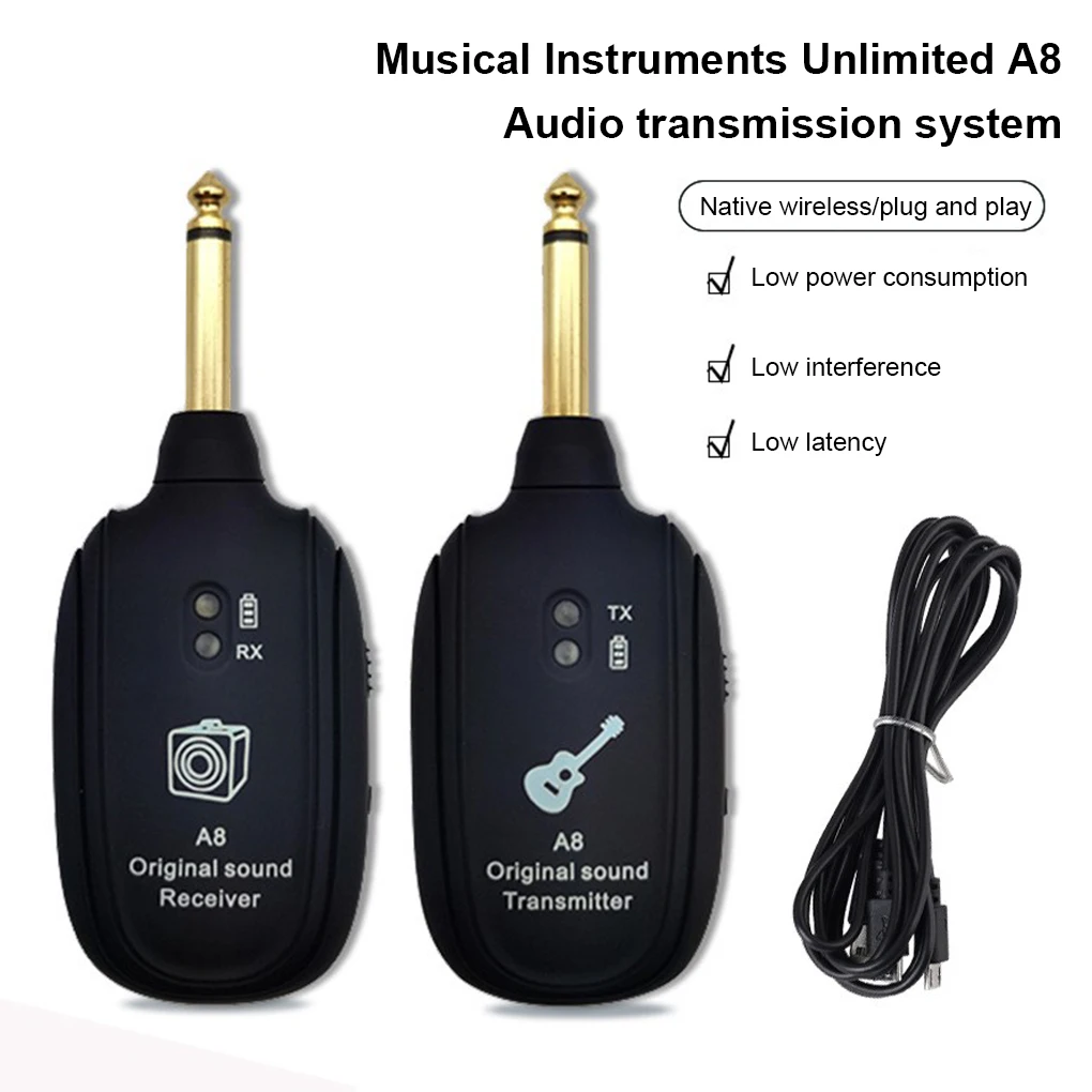 Electric Guitar Transmitter Portable 30M Battery Powered Rechargeable USB Charging Low Delay Violin Wireless Receiver
Electric Guitar Transmitter Portable 30M Battery Powered Rechargeable USB Charging Low Delay Violin Wireless Receiver