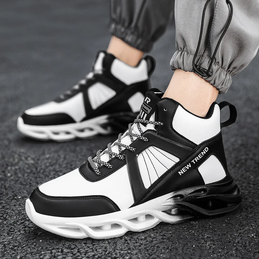 Men High Top Sneakers Casual Trend Lace-up Sports Shoes Male Outdoor Comfortable Athletics Training Platforms Shoes
Men High Top Sneakers Casual Trend Lace-up Sports Shoes Male Outdoor Comfortable Athletics Training Platforms Shoes